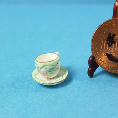 Collectible Green CUP and SAUCER - EP 05011